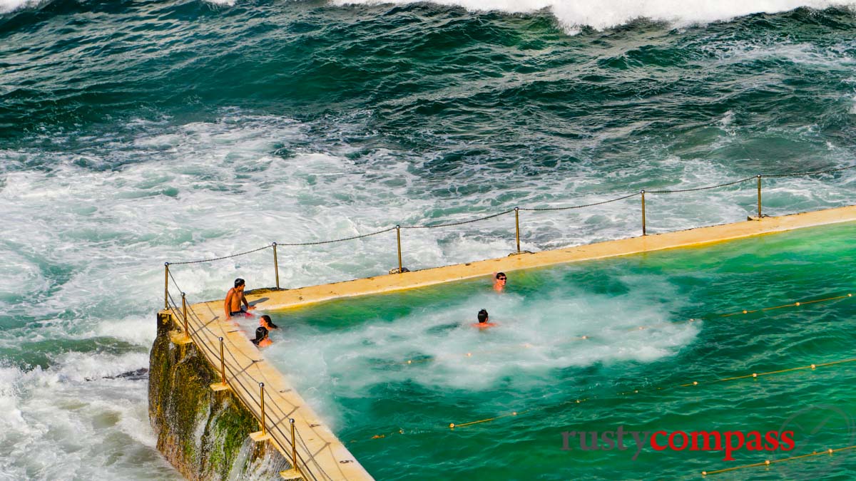 Protected from rough surf at Bondi Icebergs, Bondi Beach